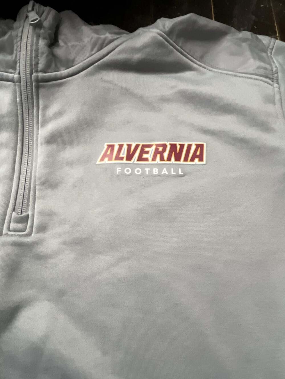Under Armour Alvernia Football 1/4 Zip Pullover Hoodie Gray